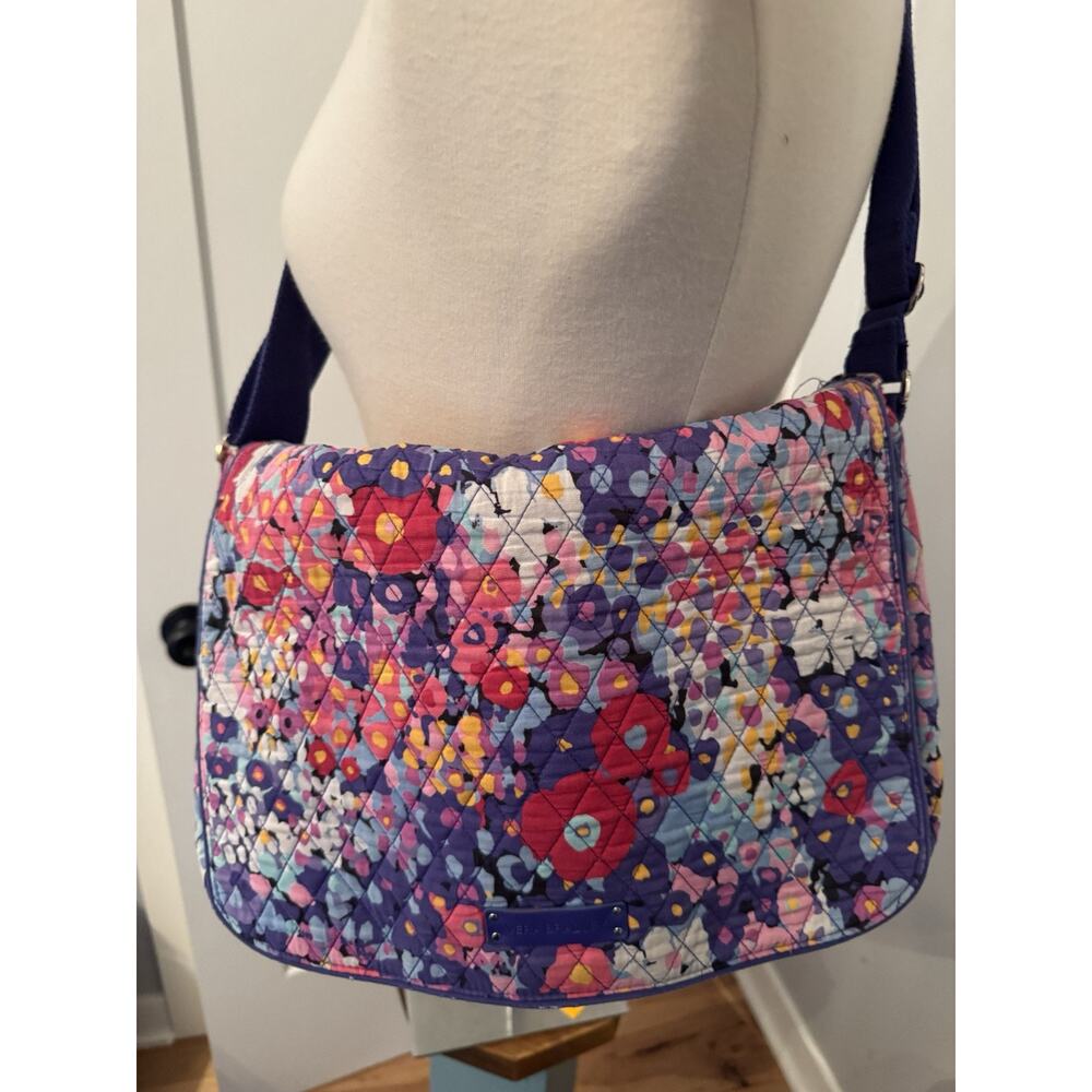 Vera Bradley Flower Floral Laptop Messenger Bag Work Bag Crossbody - Picture 16 of 16